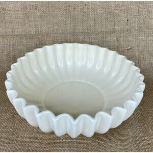 Vintage Erphila Czechoslovakia Fluted Ribbed Planter Pottery Ivory 3903 FLAW